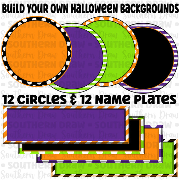 Build your own Halloween backgrounds bundle