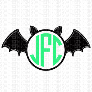 Bat Monogram Frame