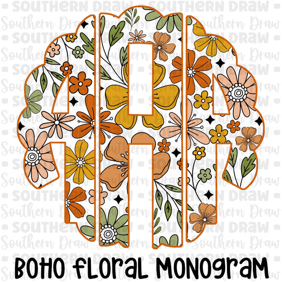 Boho Floral Monogram