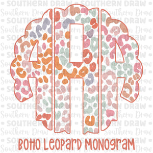 Boho Leopard Monogram