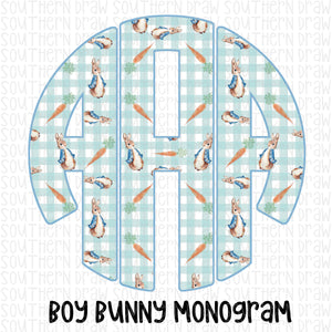 Boy Bunny Monogram