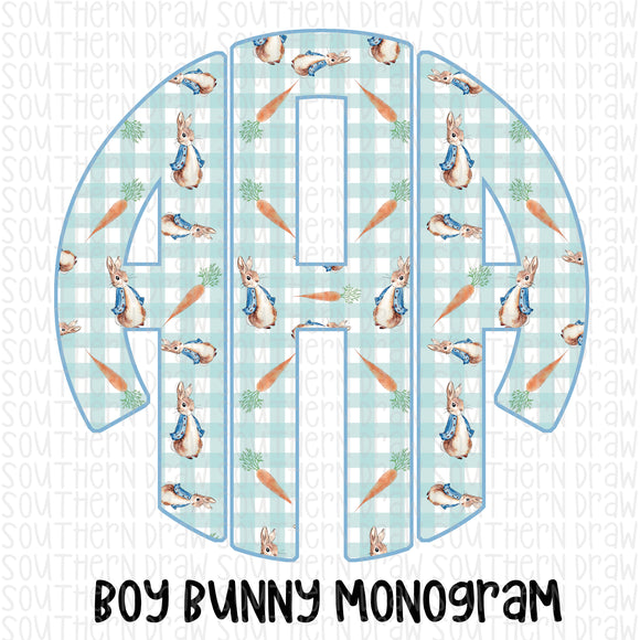 Boy Bunny Monogram