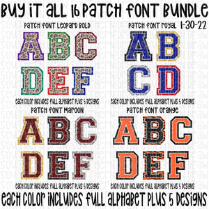 16 Patch Fonts BUY IT ALL Bundle 1-30-22