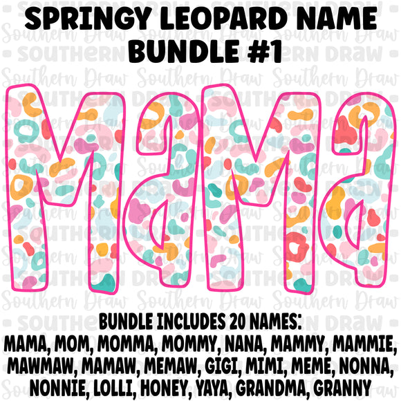 Springy Leopard Names Bundle #1