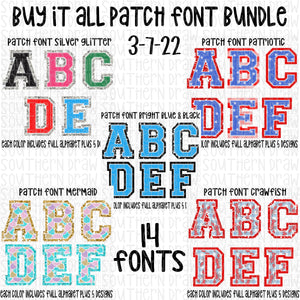 14 Patch Fonts BUY IT ALL Bundle 3-7-22