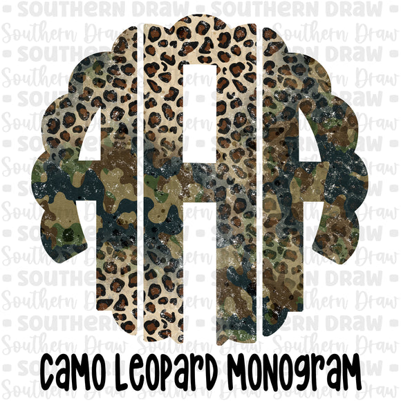 Camo Leopard Monogram