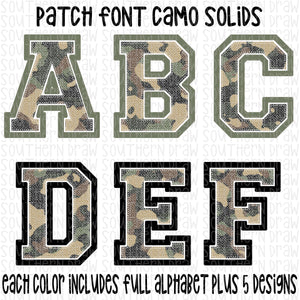 Patch Font Camo Solids Bundle