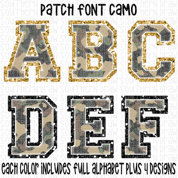 Patch Font Camo Bundle
