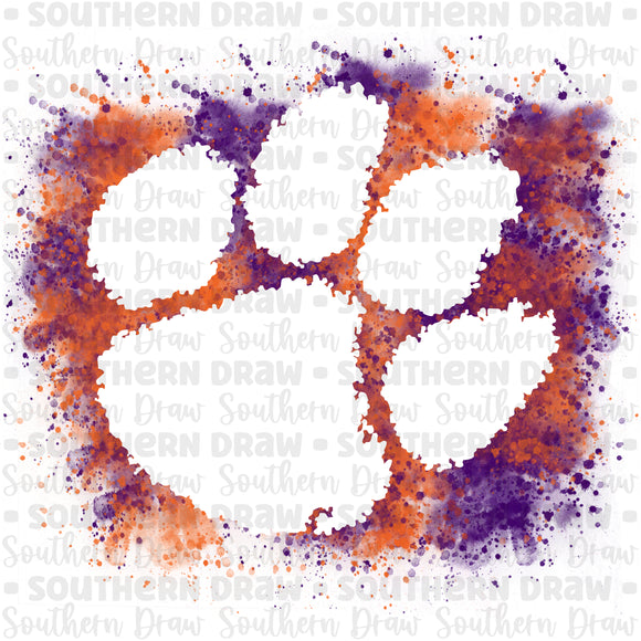 purple cougar paw prints