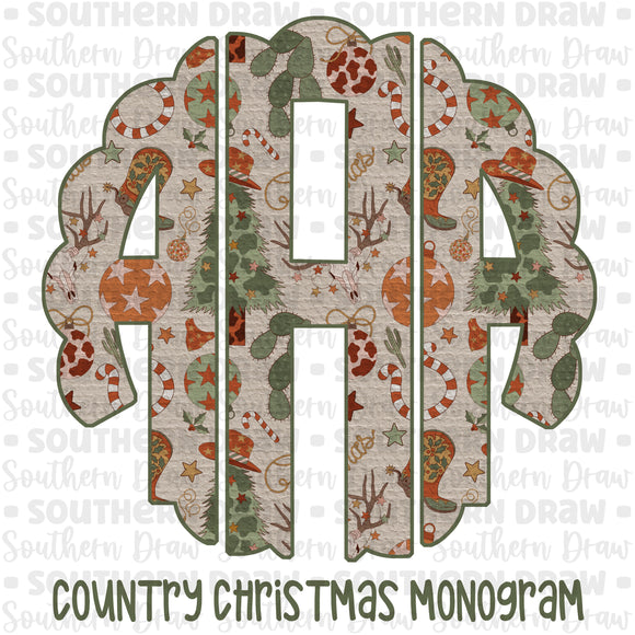 Country Christmas Monogram
