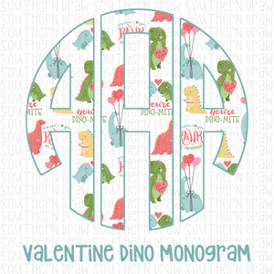 Valentine Dino Monogram