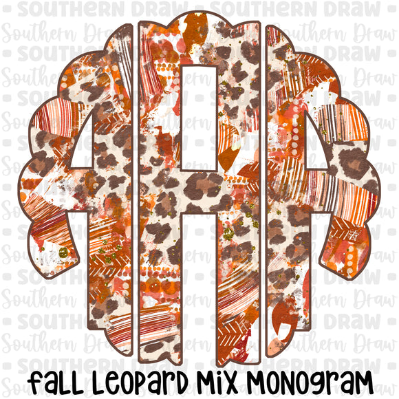 Fall Leopard Mix Monogram