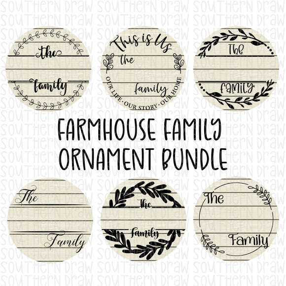 Farmhouse Family Ornament Bundle