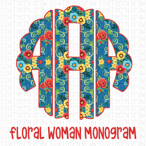 Floral Woman Monogram