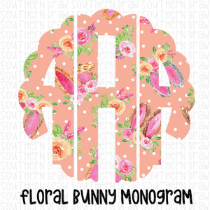 Floral Bunny Monogram