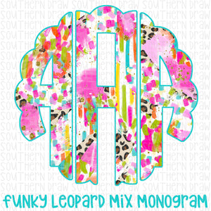 Funky Leopard Mix Monogram