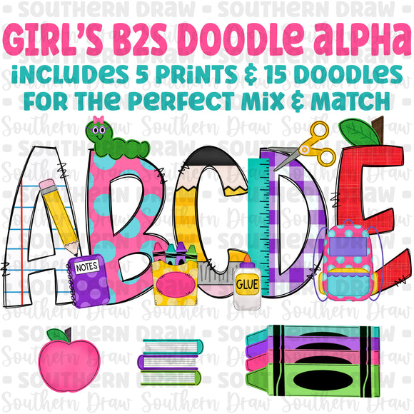 Girl's B2S Doodle Alpha