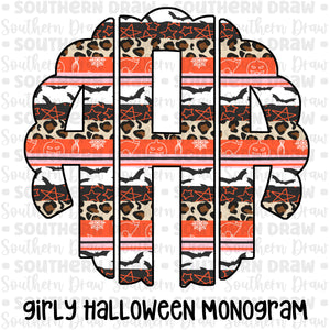 Girly Halloween Monogram