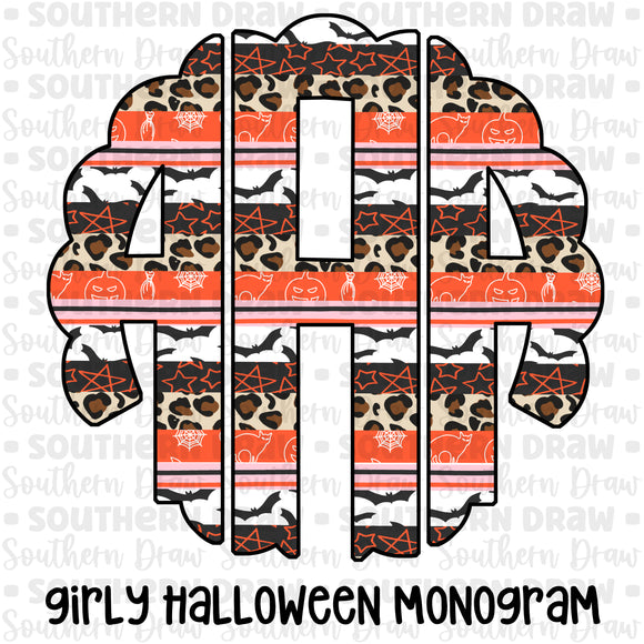 Girly Halloween Monogram