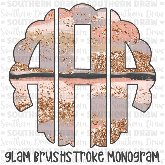 Glam Brushstroke Monogram