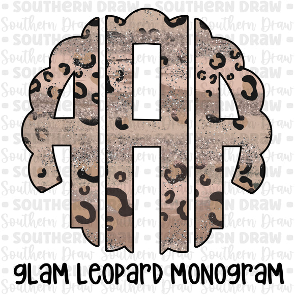 Glam Leopard Monogram