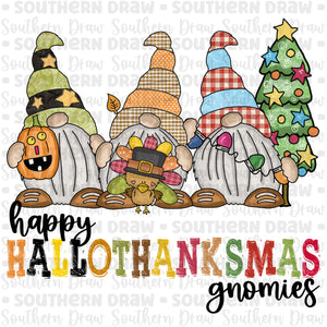 Happy Hallothanksmas Gnomies