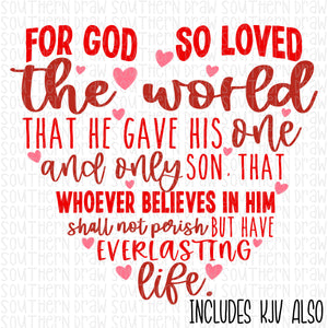 God so loved the world Heart