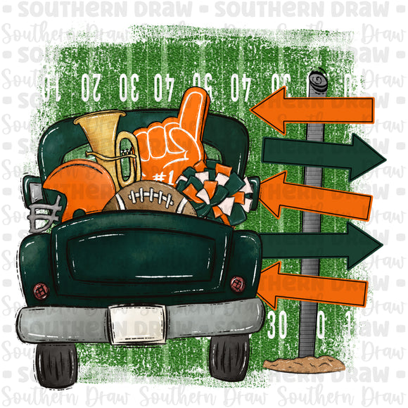 Game Day Truck- Green / Orange