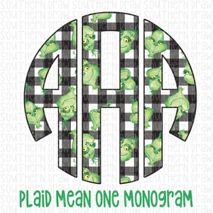 Plaid Mean One Monogram