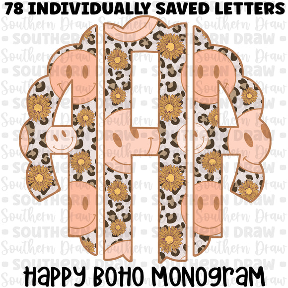 Happy Boho Monogram