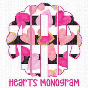 Hearts Monogram