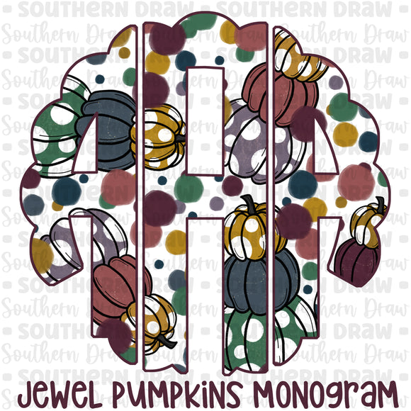 Jewel Pumpkins Monogram