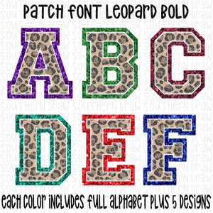 Patch Font Leopard Bold Colors Bundle