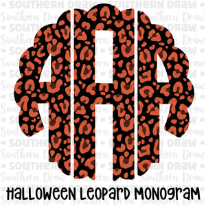 Halloween Leopard Monogram