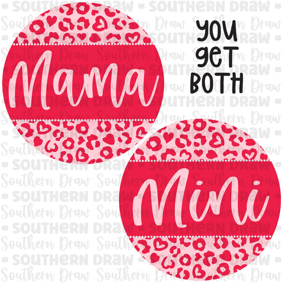 Mama/Mini Love Leopard Circle Bundle