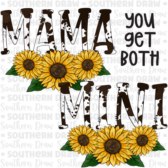 Cowprint Sunflower Mama Mini Bundle