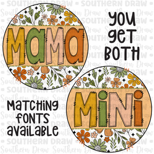 Boho Floral Mama & Mini Circle Bundle