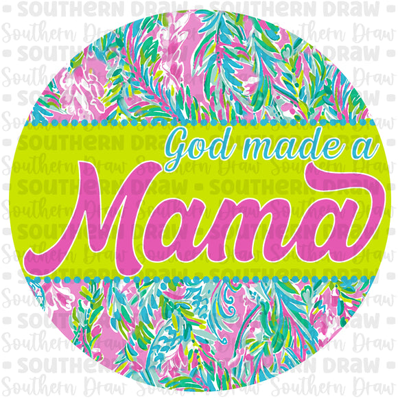 Preppy Mermaid God made a Mama Circle