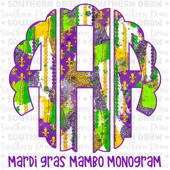Mardi Gras Mambo Monogram
