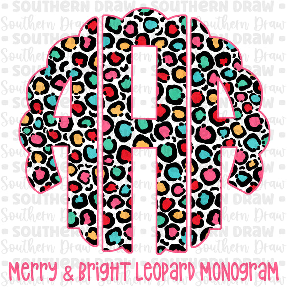 Merry & Bright Leopard Monogram