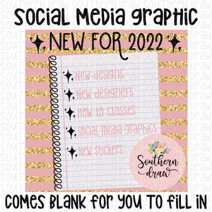 New for 2022 Social Media Graphic