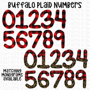 Buffalo Plaid Number Bundle