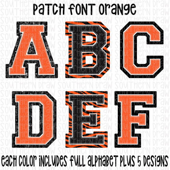 Patch Font Orange Bundle