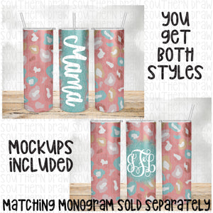 Pastel Leopard Pink Tumbler Bundle