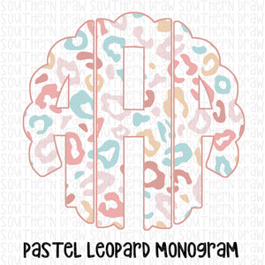 Pastel Leopard Monogram