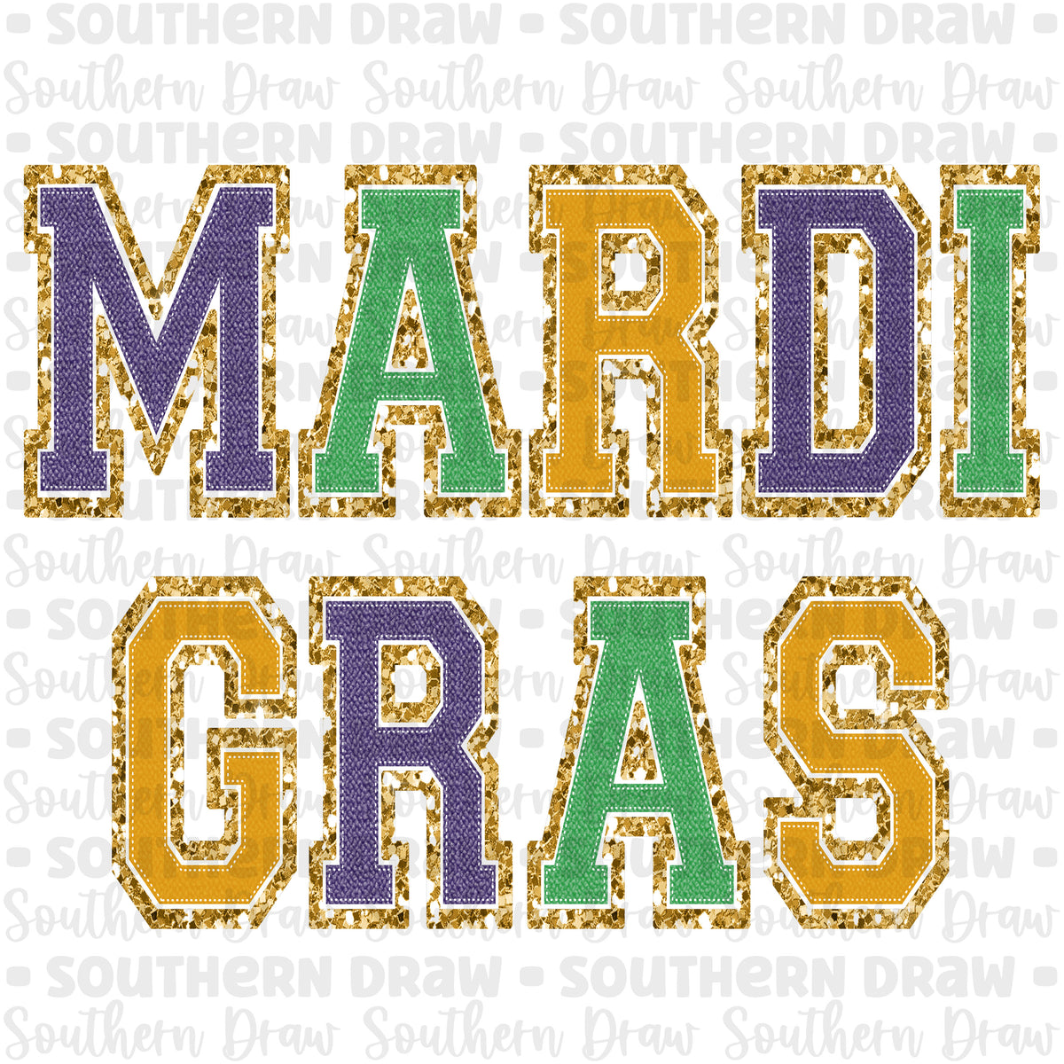 mardi gras patch shirt