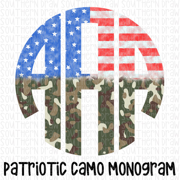 Patriotic Camo Monogram