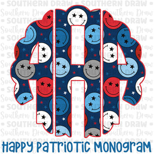 Happy Patriotic Monogram
