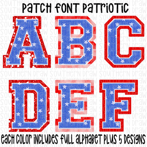 Patch Font Patriotic Bundle