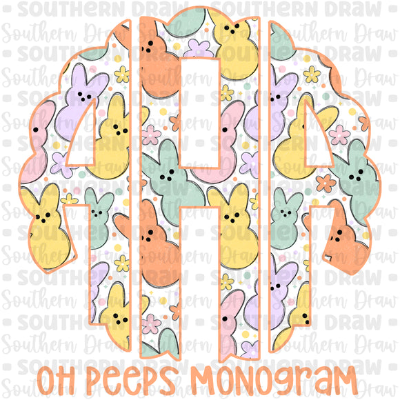 Oh Peeps Monogram